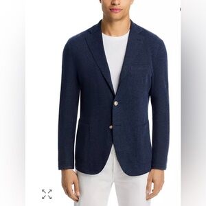 Men's Navy Knit Blazer